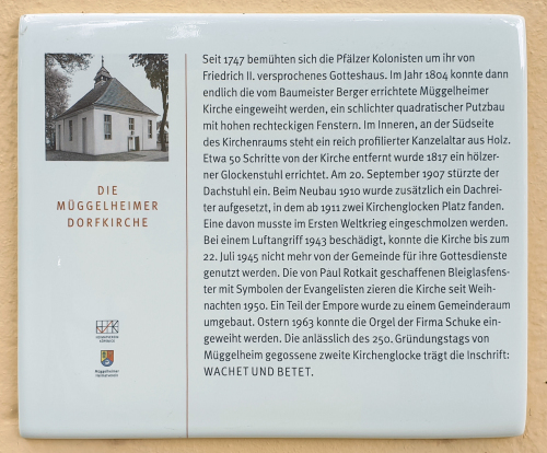 Gedenktafel "Müggelheimer Dorfkirche"